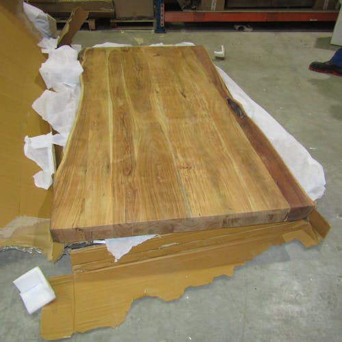 Table salle à manger bois massif pied mikado 200 cm MELBOURNE