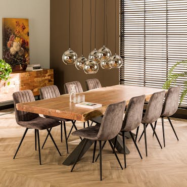  Table salle à manger bois massif pied mikado 200 cm MELBOURNE