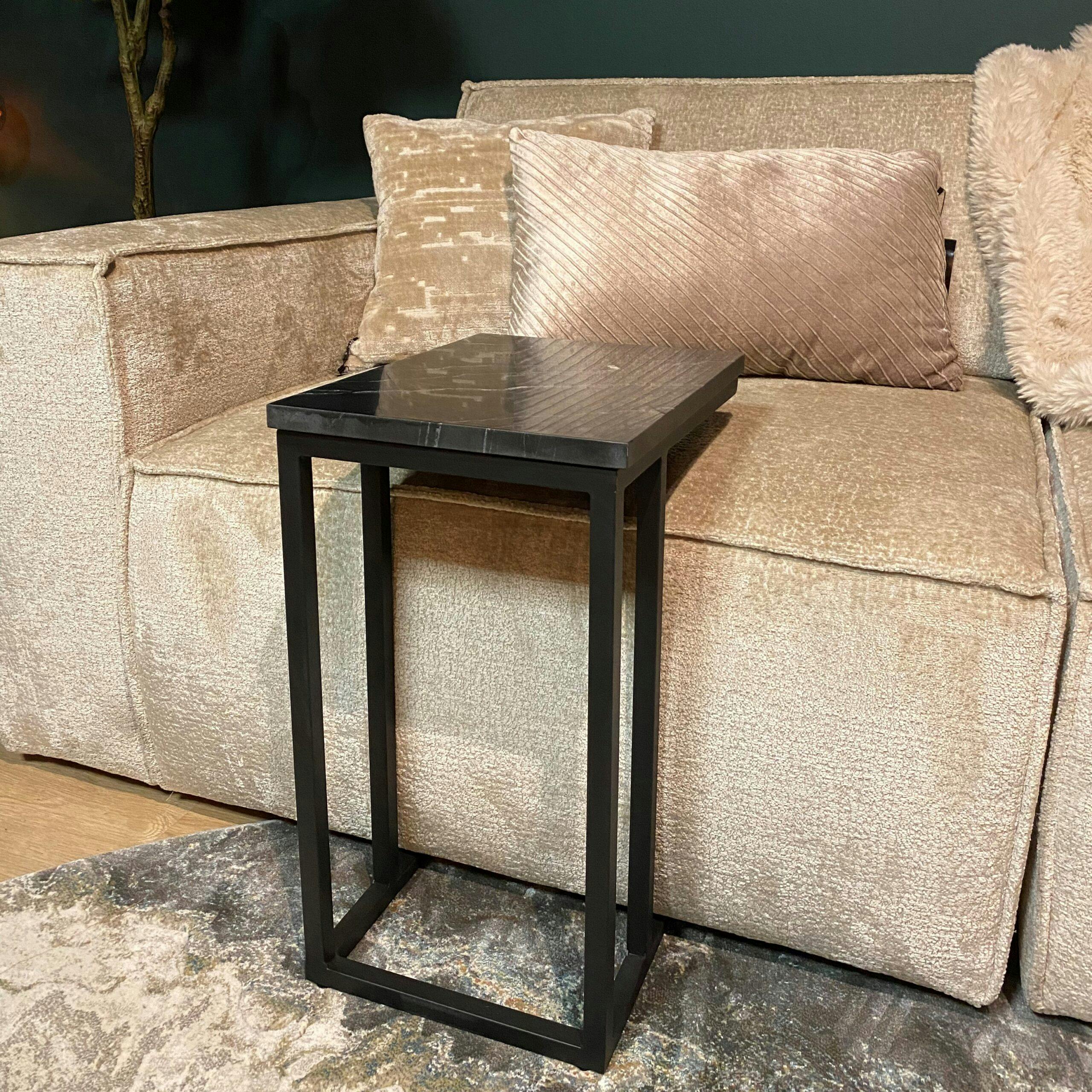 Table salon pour ordinateur en marbre noir DUOMO