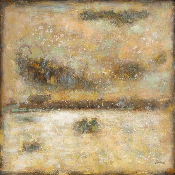 Tableau Abstrait 115x115. Peinture acrylique et feuilles métal