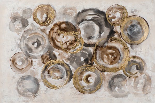 Tableau Abstrait 80x120 Doré. Peinture acrylique