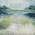Tableau abstrait bleu, vert, gris, noir