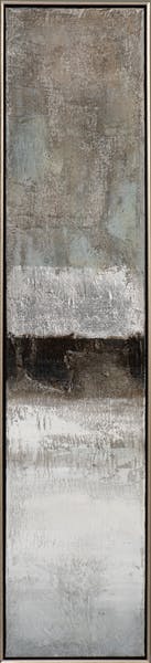 Tableau ABSTRAIT dominantes blanches et noires 29x129cm