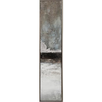Tableau ABSTRAIT dominantes noires et blanches 29x129cm