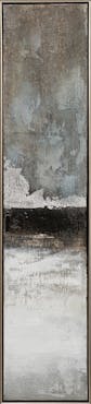  Tableau ABSTRAIT dominantes noires et blanches 29x129cm