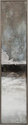 Tableau ABSTRAIT dominantes noires et blanches 29x129cm