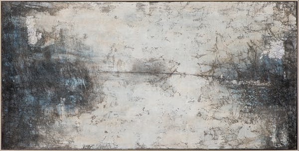 Tableau abstrait horizon noir et gris