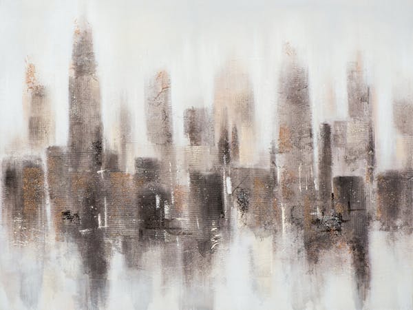 Tableau abstrait tâches verticales