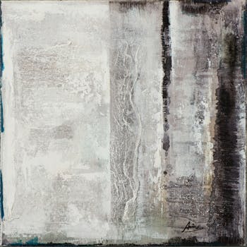 Tableau ABSTRAIT tons noirs et blancs 40x40cm