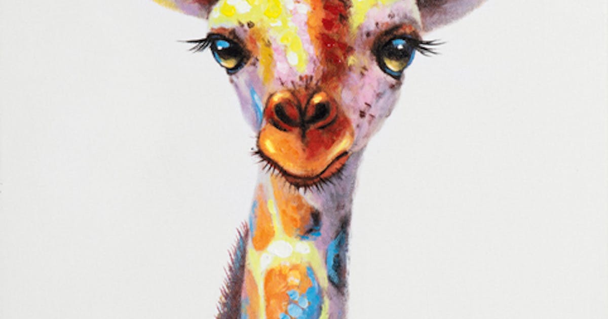 Tableau Animal Pop Art Bebe Girafe Couleurs Vives Multicolores 40x50cm Tableaux Toiles Pier Import Tableau Animal Pop Art Bebe Girafe Couleurs Vives Multicolores 40x50cm Tableaux Toiles Pier Import