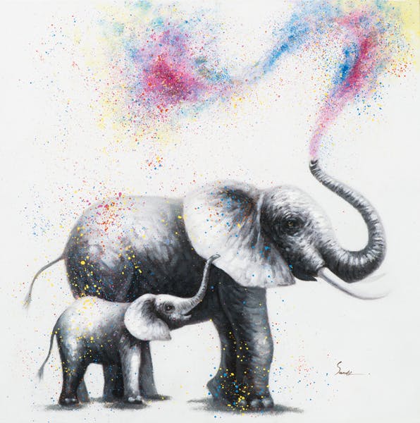 ▷ Superbe tableau avec un éléphant