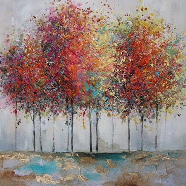  Tableau arbres à l'automne 80x80 cm