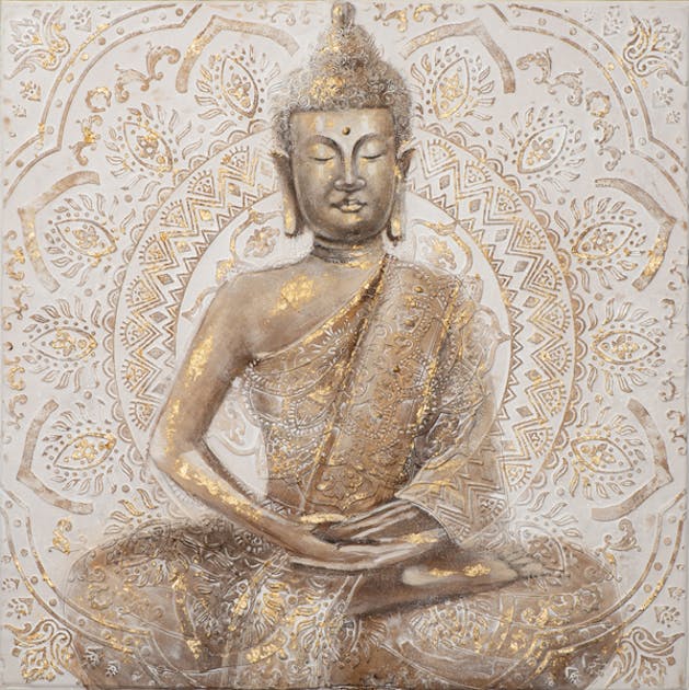 Tableau bouddha et pierres - 70 x 50 cm