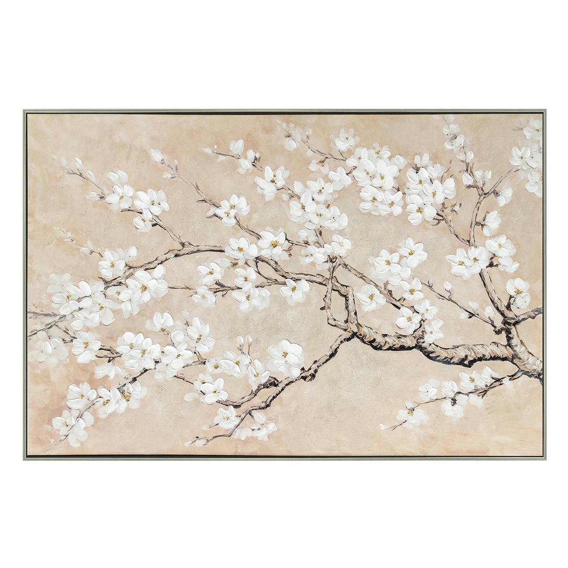 Tableau branche d'amandier en fleurs 90x60 cm