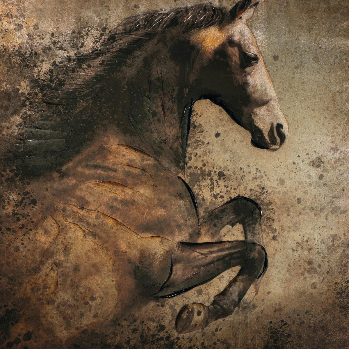 Tableau Cheval 100x100 Peinture acrylique