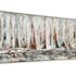 Tableau de bateaux multicolores avec cadre argent