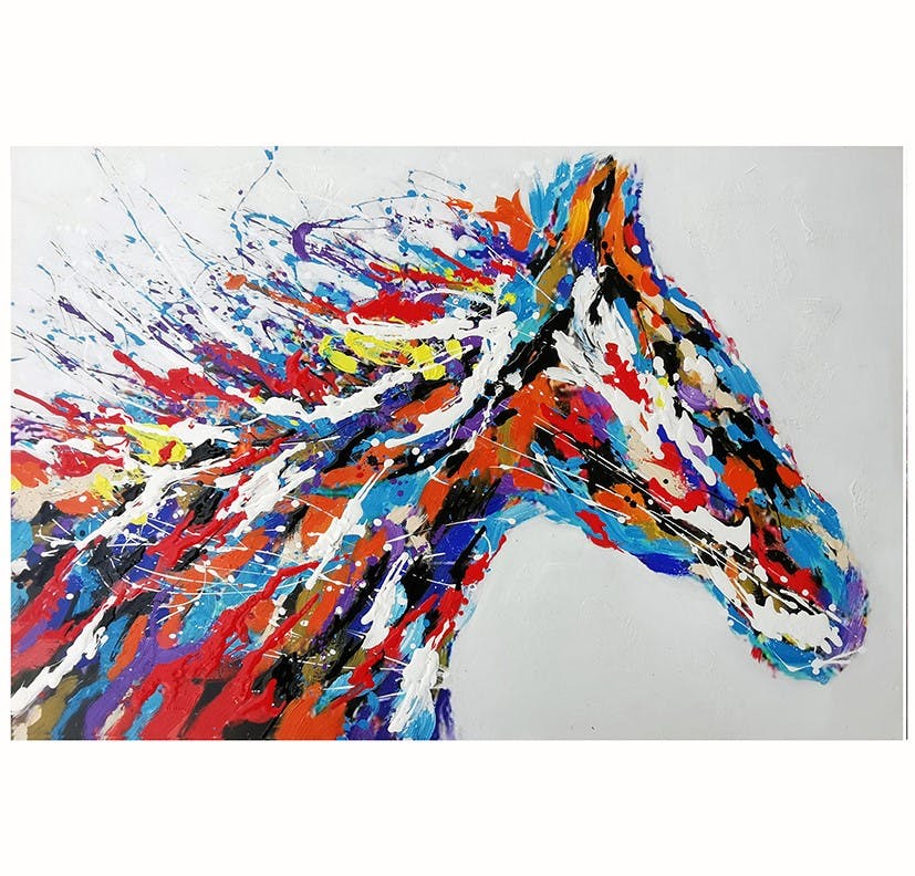 Tableau Cheval Multicolore