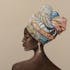 Tableau de femme africaine coiffe colorée