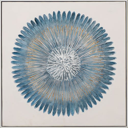 Tableau de fleur bleue en gros plan