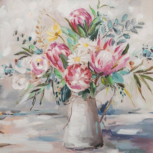 Tableau de fleurs fraîches multicolores