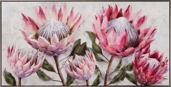 Tableau de fleurs roses exotiques