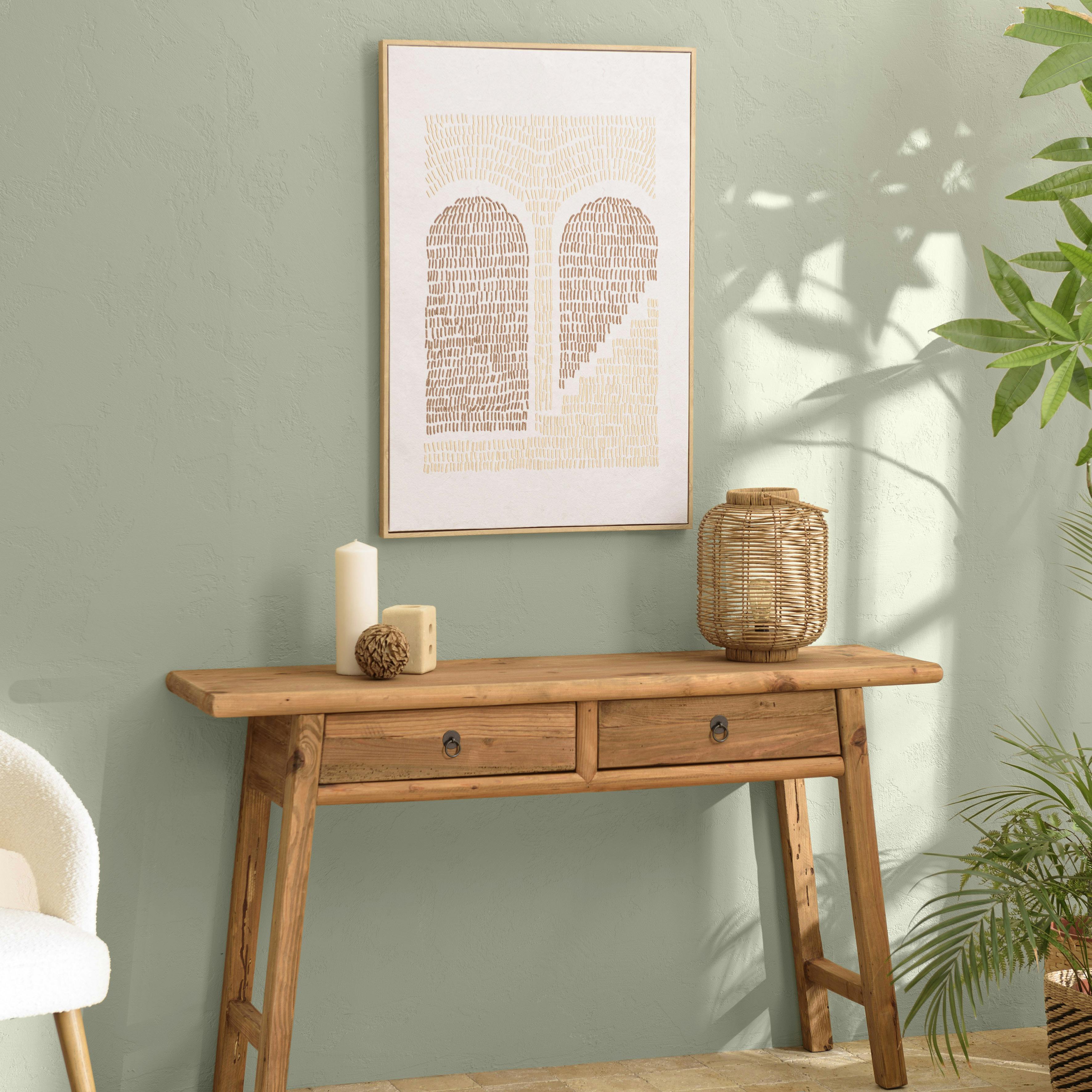 Tableau décor arches broderie coton 63 x 93 cm