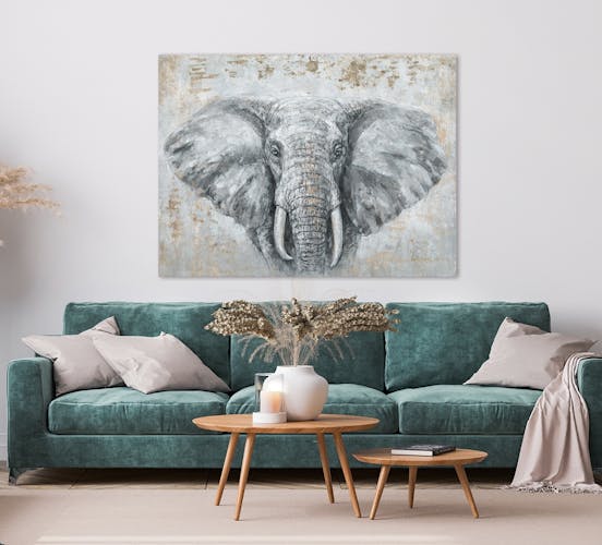 Tableau éléphant géant de face