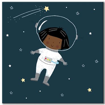 Tableau enfant cosmonaute plexiglas