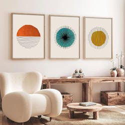 Tableau graphique – cercle coloré moderne (lot de 3)