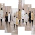 Tableau Hommes et Femmes Sixtyque 105x120. Doré. Peint sur toile fibre naturelle. Effet 3D. Peinture acrylique