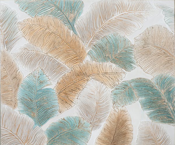 Tableau nature feuilles 3 tons