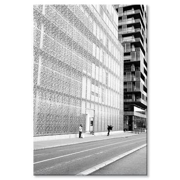 Tableau photo plexiglas buildings noir et blanc
