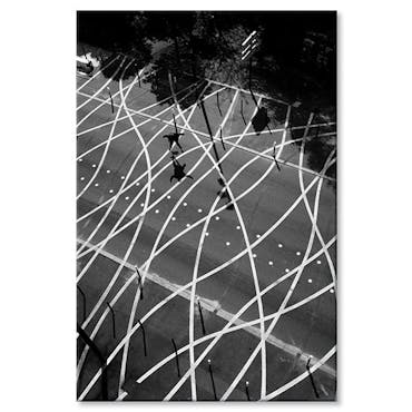 Tableau photo plexiglas paysage urbain noir et blanc