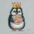 Tableau Pingouin POP ART 50x50 Peinture acrylique