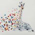 Tableau pop art girafe et nuée de taches