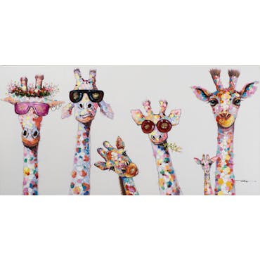  Tableau POP-ART Girafes Pop Star multicouleur 70x140cm