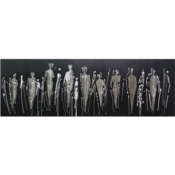 Tableau silhouettes en métal fond sombre