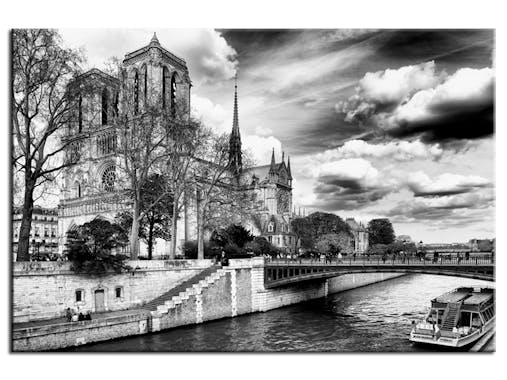 Tableau toile Notre Dame de Paris noir et blanc