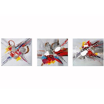 Tableau triptyque coloré