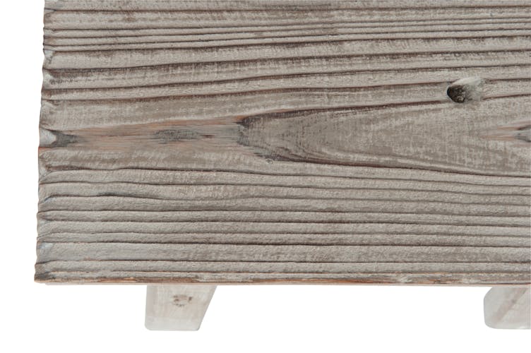 Tabouret antique en bois, coloris naturel 38x27x40cm