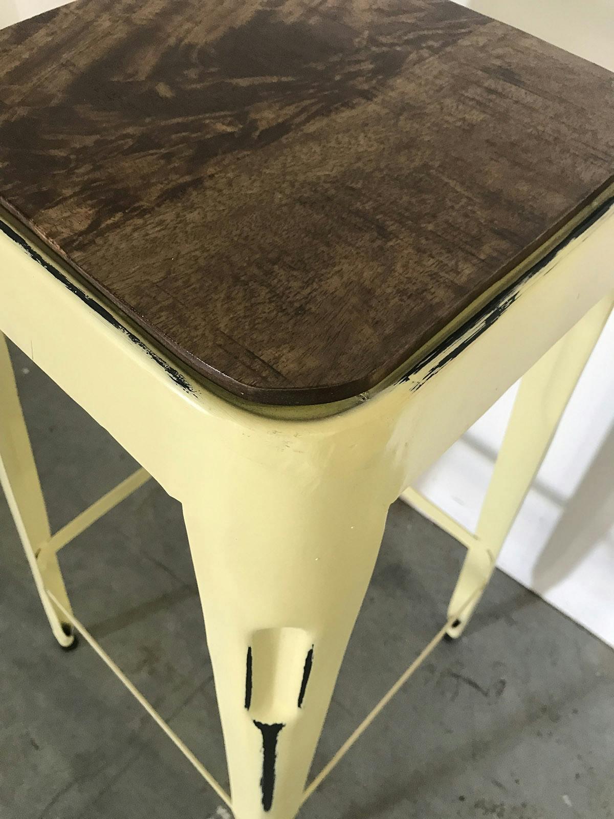 Tabouret bar jaune (lot de 2) LEEDS