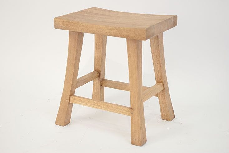 Tabouret bas hévéa 46cm MAORI