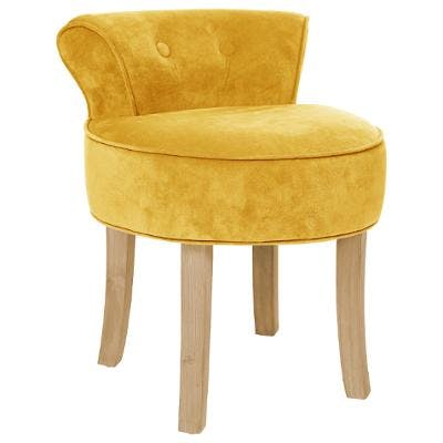 Tabouret bas velours moutarde réf. 30022125