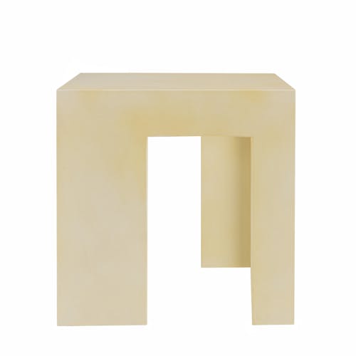 Tabouret carré en béton beige BRASILIA