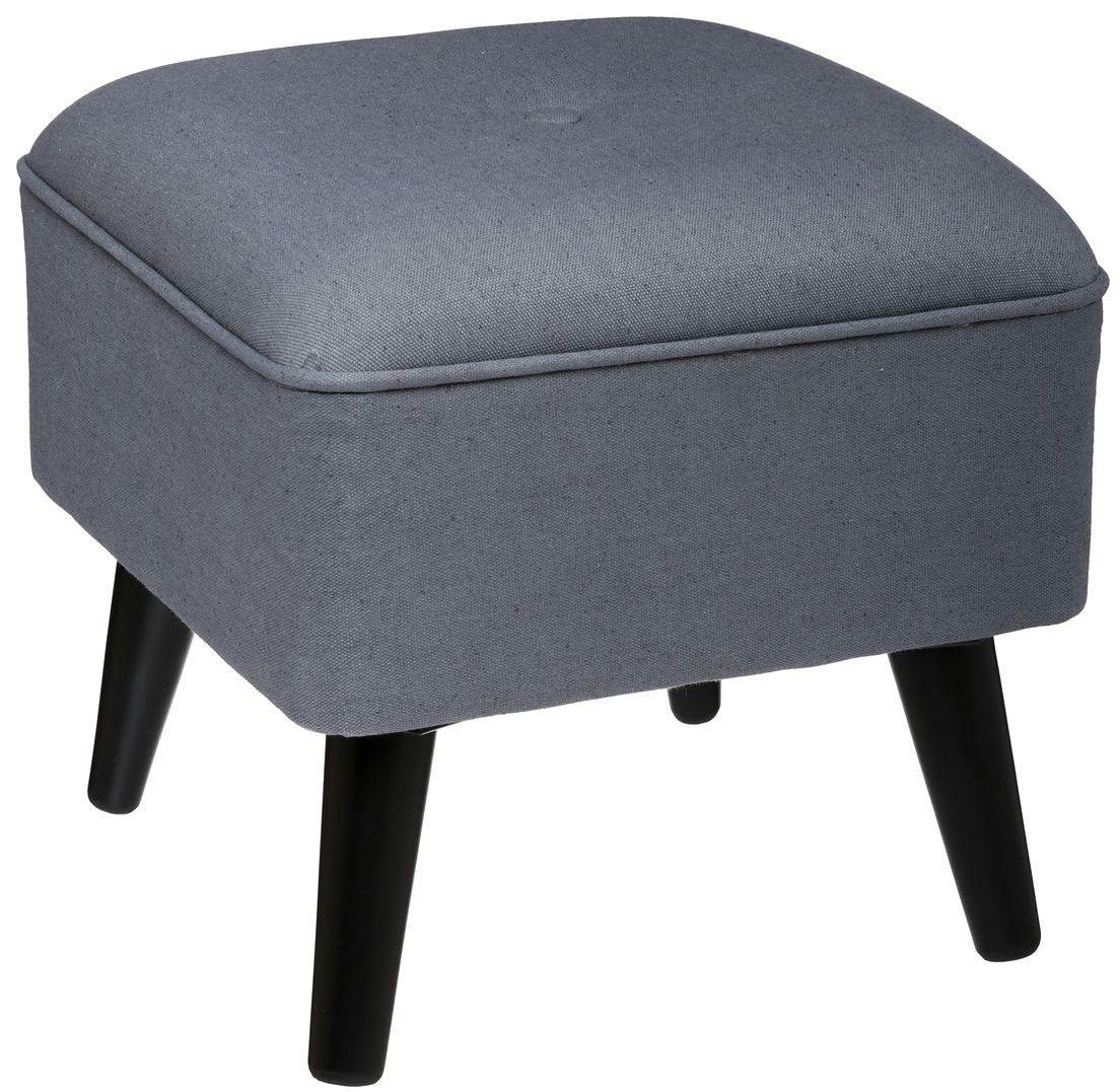 Tabouret carré en tissu gris clair 38x38xH38cm