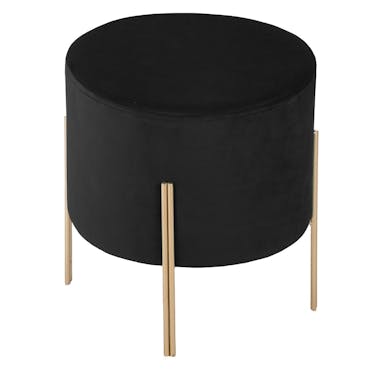 Tabouret contemporain velours noir