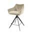 Tabouret de bar beige en velours avec fonction pivotante (lot de 2) MELBOURNE