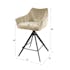 Tabouret de bar beige en velours avec fonction pivotante (lot de 2) MELBOURNE