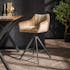 Tabouret de bar beige en velours avec fonction pivotante (lot de 2) MELBOURNE