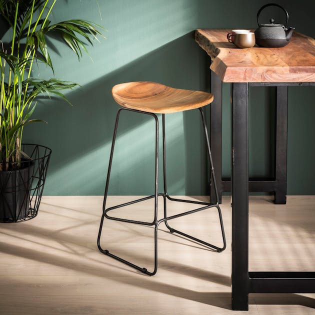 Tabouret De Bar En Bois Massif